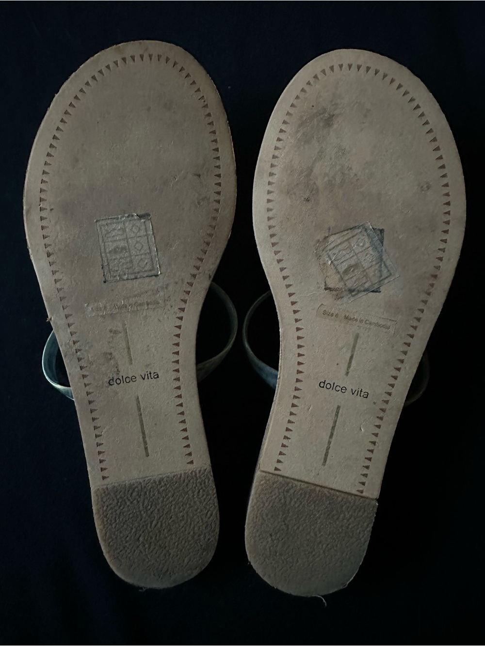 Dolce Vita Clear-Strap Tan Slide Sandals 8 - Picture 3 of 14